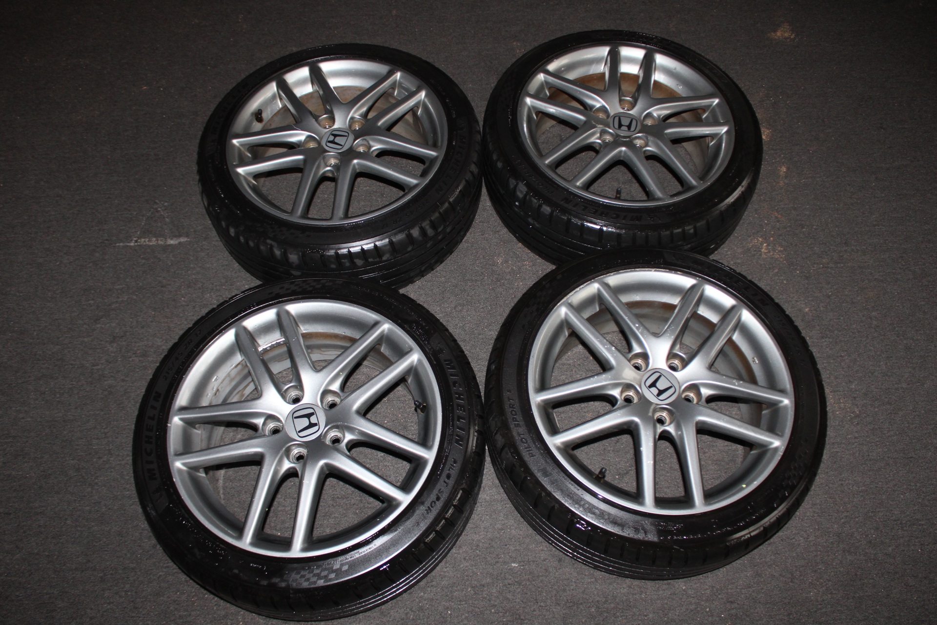 JDM 17X7 OFFSET 55 HONDA ACCORD EURO R CL7 TSX WHEELS & TIRES SET OEM 5X114.3
